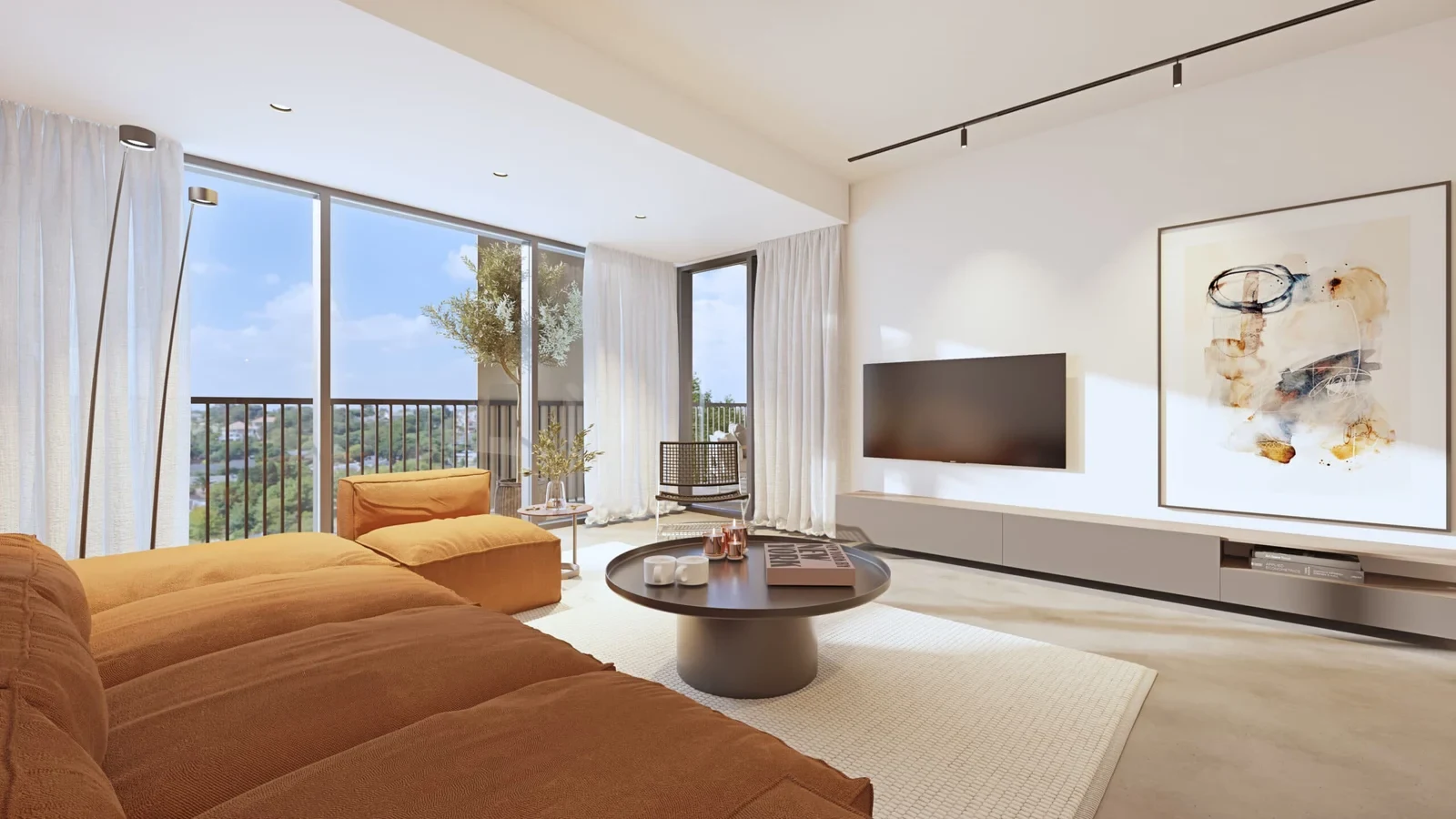 Architectural visualisation of a Seaview Heights living space